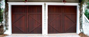 wooden commercial overhead door