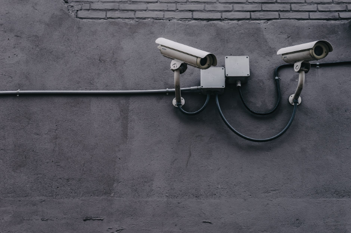 surveillance cameras installed outdoors